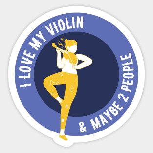 Introverted Violinist Sticker